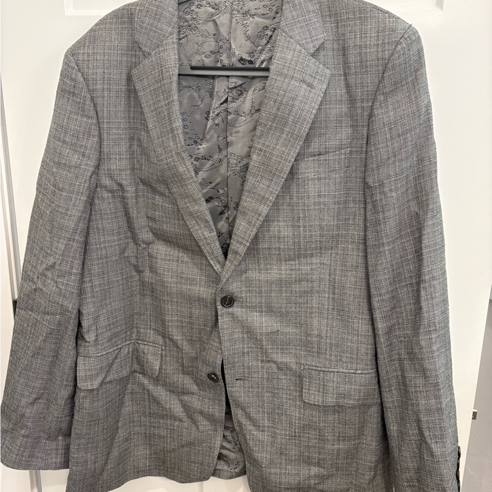 John W. Nordstrom Charcoal Plaid Blazer